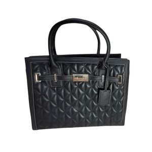 Black Nine west Quilted handbag 10"